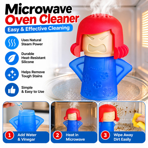 Microwave oven cleaner - microwave, angry